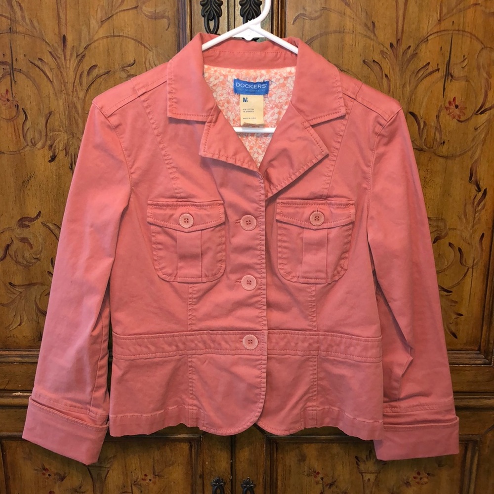 💙Dockers Pink Jacket with Functional Pockets